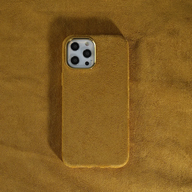 For iPhone 14 Plus Matte Plush Leather Cases for iPhone 14 Pro Max