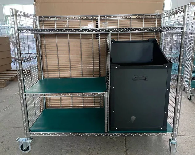 Folding Roll Cage Trolley For Warehouse or Factory