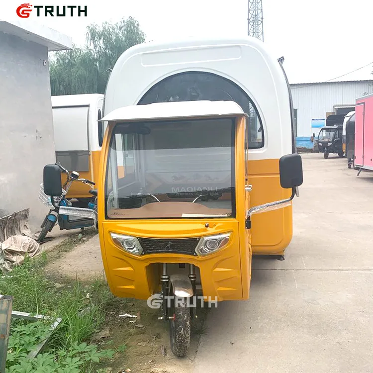 Classic Fiberglass Mini Small Street Churros BBQ Snack Fast Food Van Mobile Kitchen Food Cart Trailer