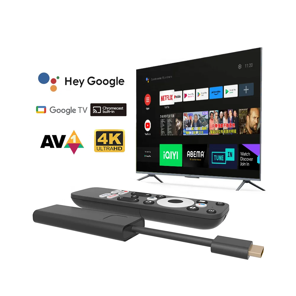 Google Certified Android TV stick  NETF S905Y4 4K HDR ATV AV1 Built-in NETF BT 5.0 android tv box