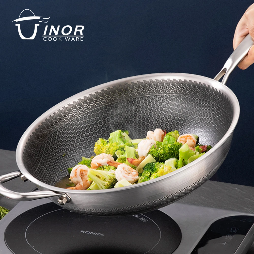 Amazon горячая Распродажа кухонная посуда нержавеющая сталь антипригарная сотовая сковорода с