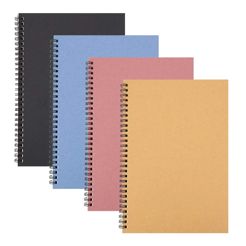 Soft Cover School College Blank Ruled Coil Jornals Custom Spiral Notebook With Logo