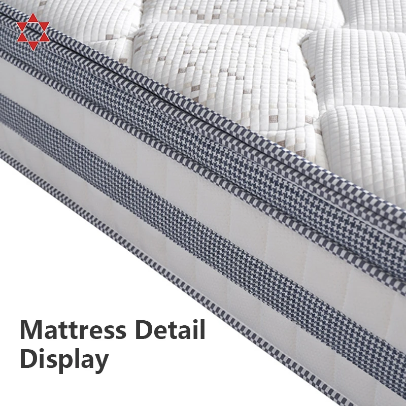 Customization Foldable 5-Zone Pocket Spring Memory Foam Queen King Size Hypo-allergenic Mattress for Bedroom or Hotel