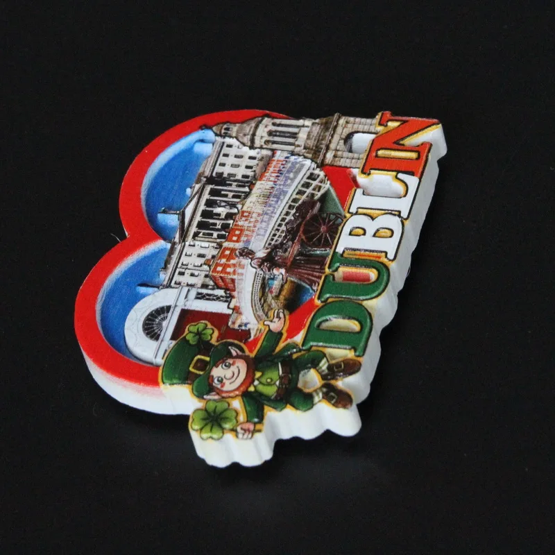 Wholesale custom design Rio De Janeiro Brasil Dublin Ireland tourist souvenir resin city fridge magnet