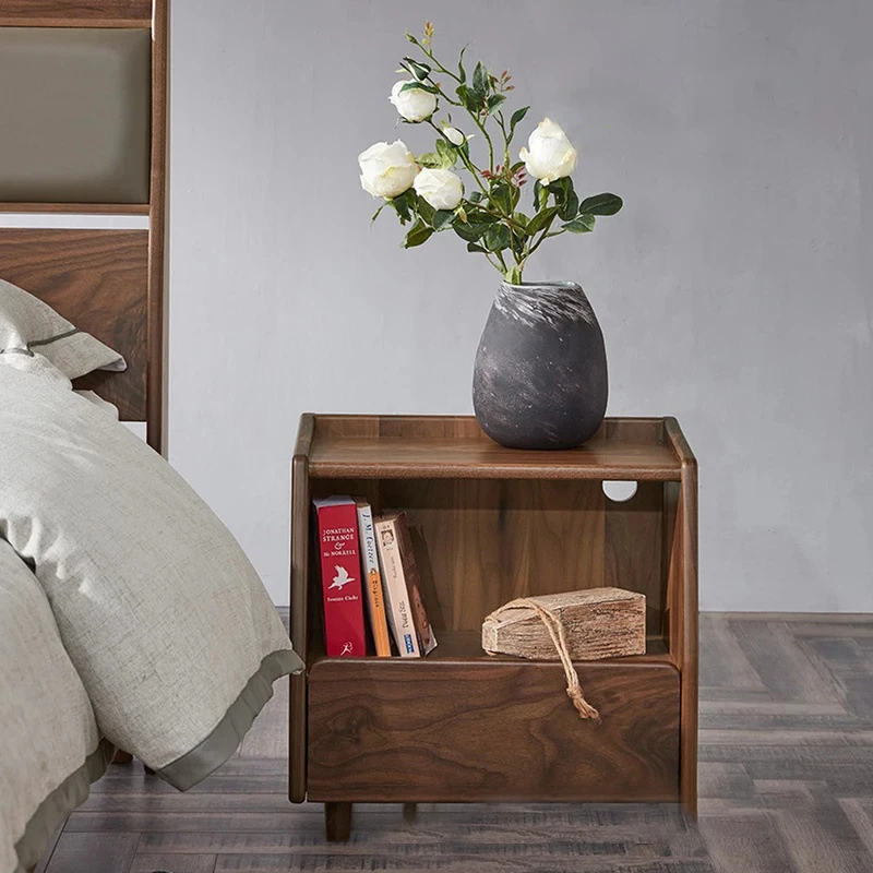 Living Room Bedroom Sofa Side Tea Coffee End Smart Table Bedside Storage Drawer Nightstand Night Stand Table with Charging