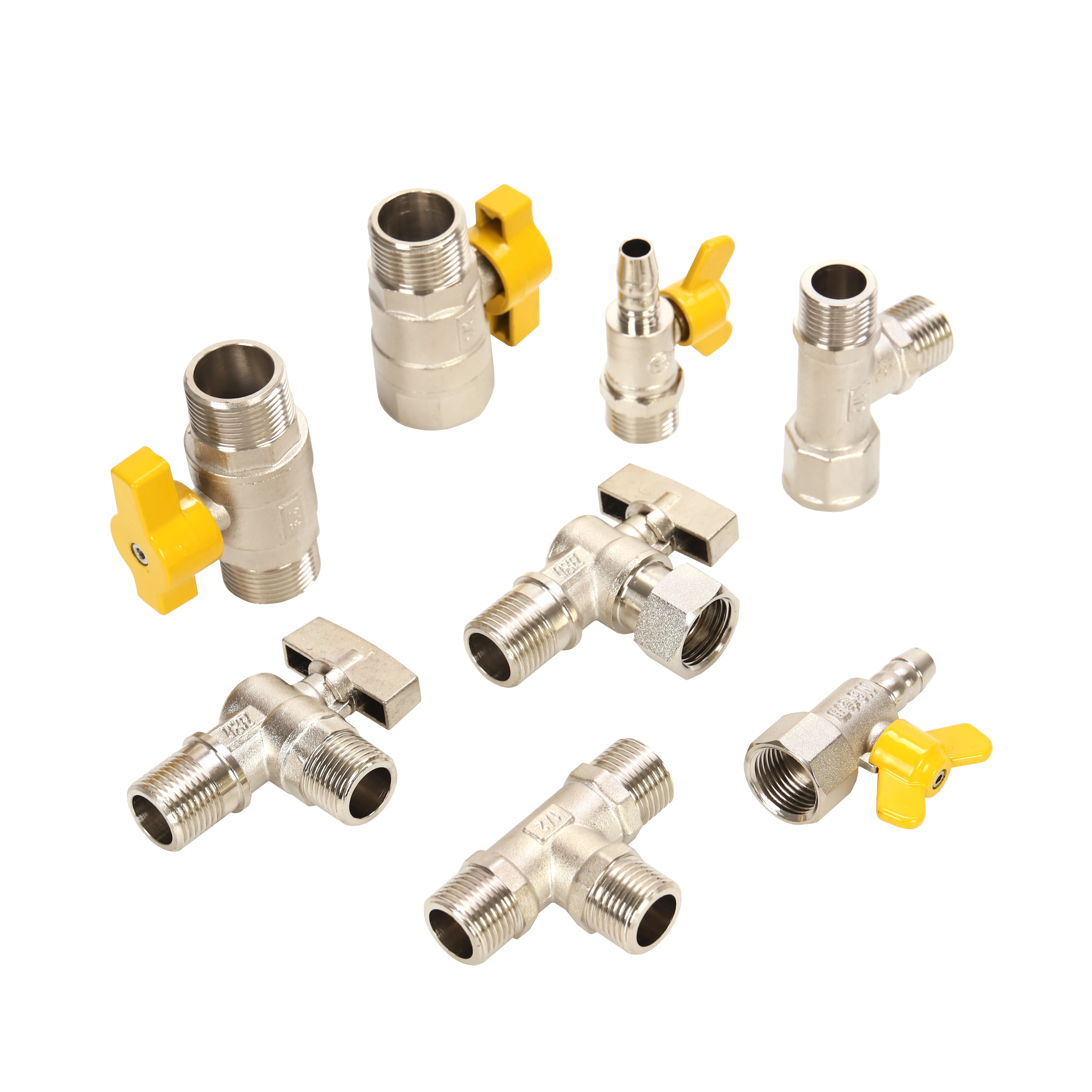 Male Threads Rotary Swivel Angle Valve Brass Angle Stop Ball Valve With Alloy Handle