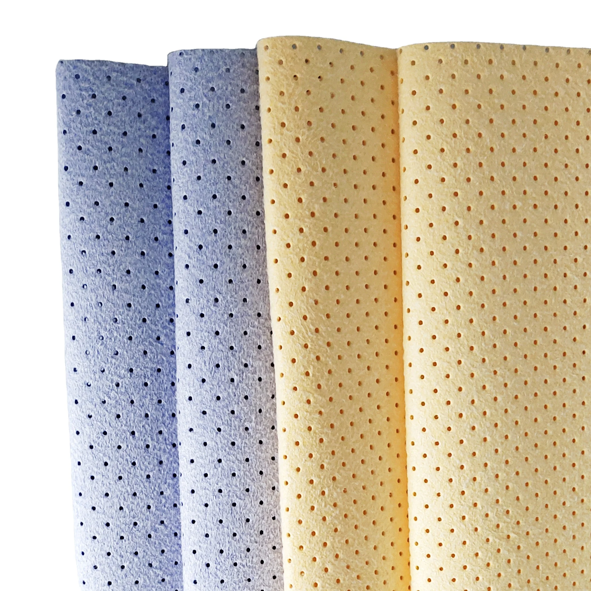 microfiber pu coated auto edgeless chamois rag  for car