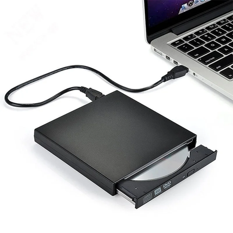 
USB 2.0 Portable External DVD ROM Optical Drive CD/DVD-ROM CD-RW Player Burner Slim Reader Recorder Portatil for Windows Mac OS 