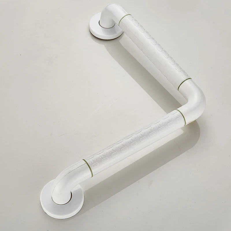 Anti Slide Safety L Shape Grab Bar Toilet Bathroom ABS+Stainless Steel Material Strong Grab Handrail for Disabled