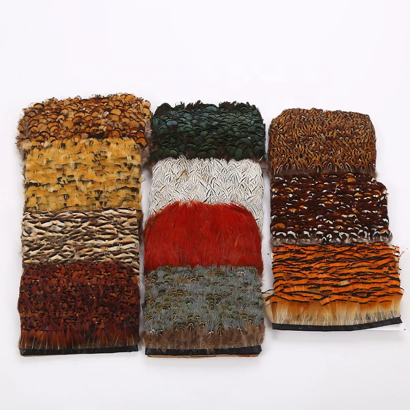 Все виды отделки бахромой и перьями фазана