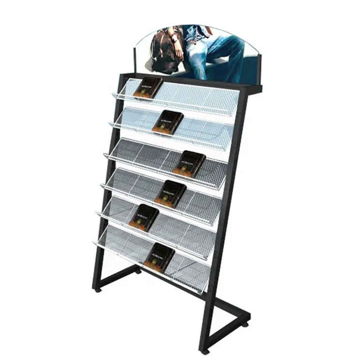 2020 Hot Sale Customized Floor Display Rack For Food Product Display Stand Six floor