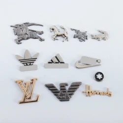 Custom Purse And Handbag Metal Name Label Engrave Concave Brand Bag Plates Metal Tags For Business Logo