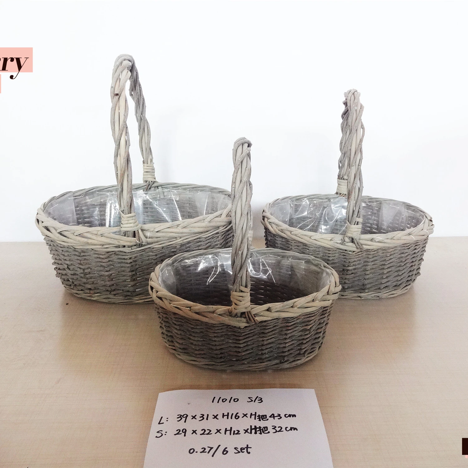 
Hand Made Wicker Basket /Wicker Picnic Basket /Shopping Storage Hamper with factory& lower cost 