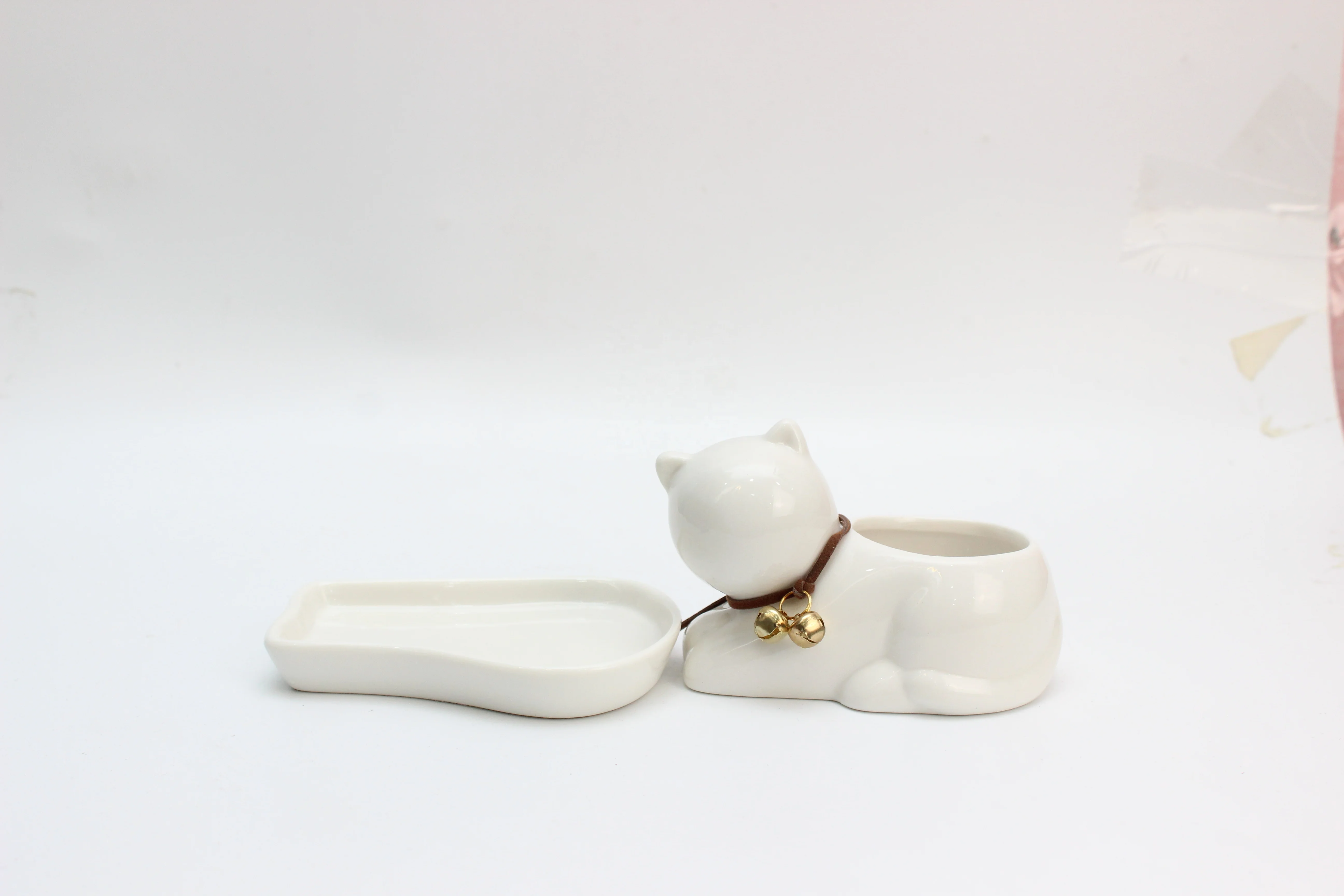 Cute Succulent Planter Animal Shaped Flower Pot Decor for Home Office Desk (Cat)