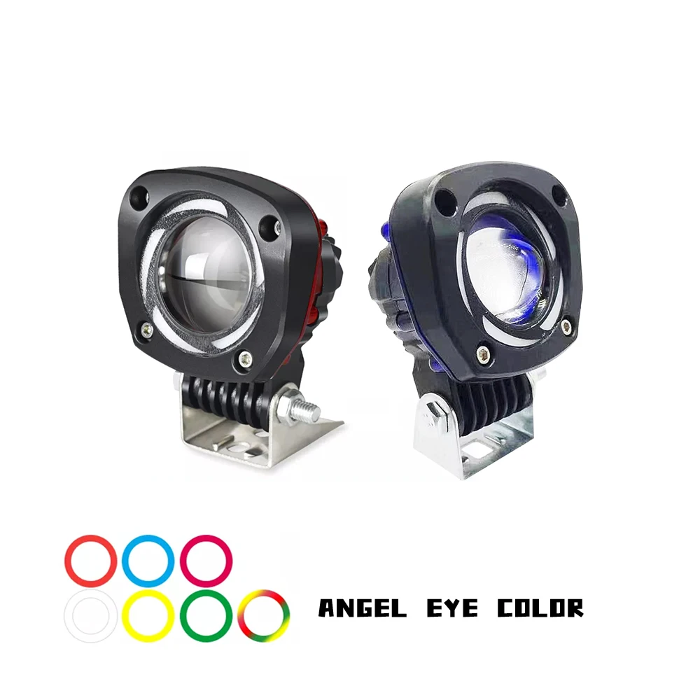 Motorcycle LED Lights With Angel Eyes Spotlight Motorcycle Lights Accessories Fog Lights For All Motorcycle models