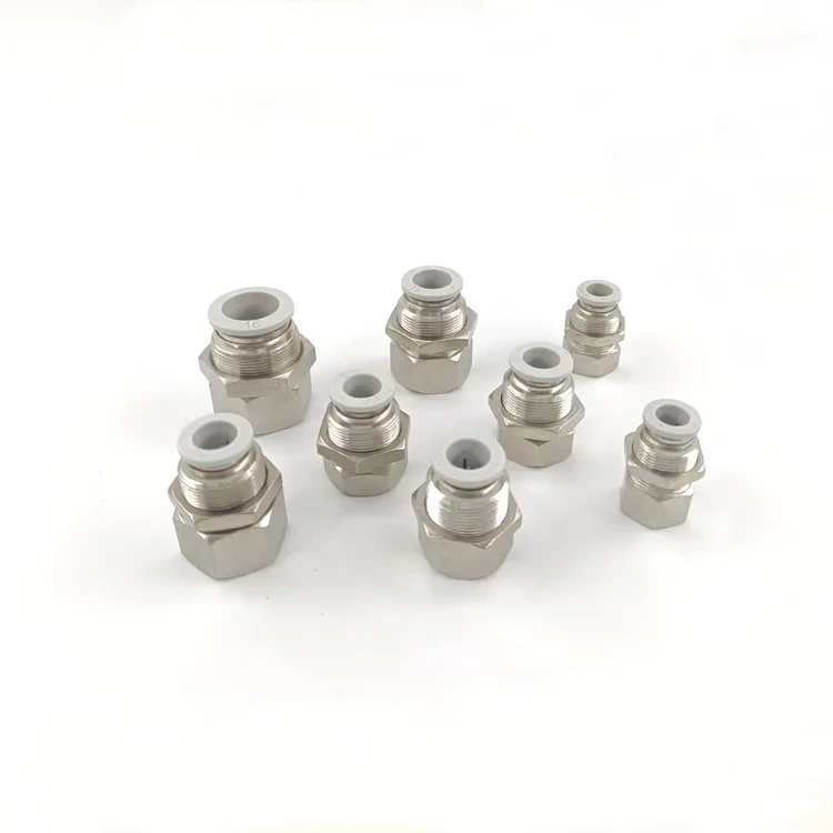 PMF10-02   Internal Thread Baffle Straight-Through Quick Connector 4 6 8 10 12mm One Touch Quick Air Hose Fitting Pneumatic
