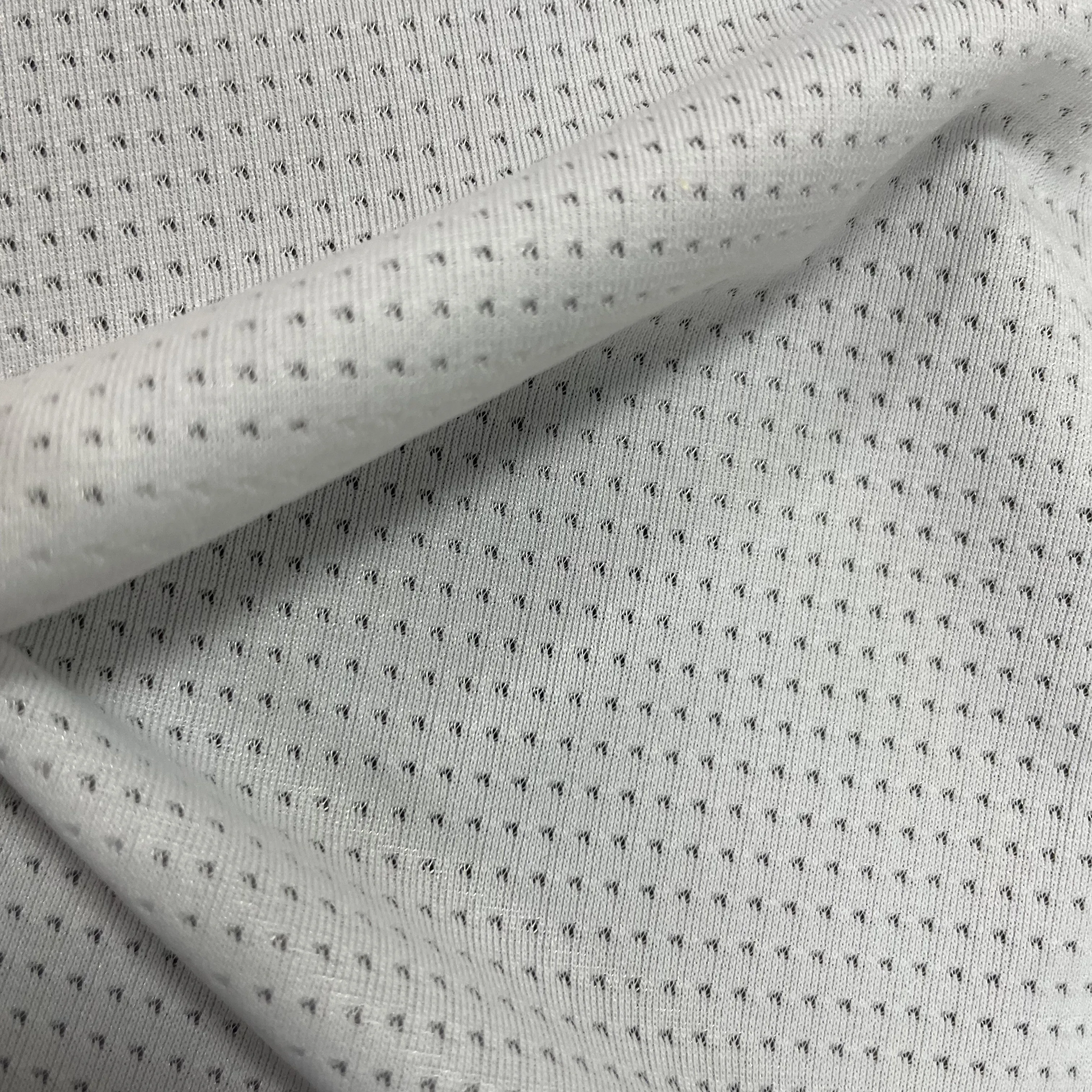 95%polyester 5%spandex  knit breathable wicking bird eye mesh activewear eyelet birdeye cycling jersey fabric for sportswear gar