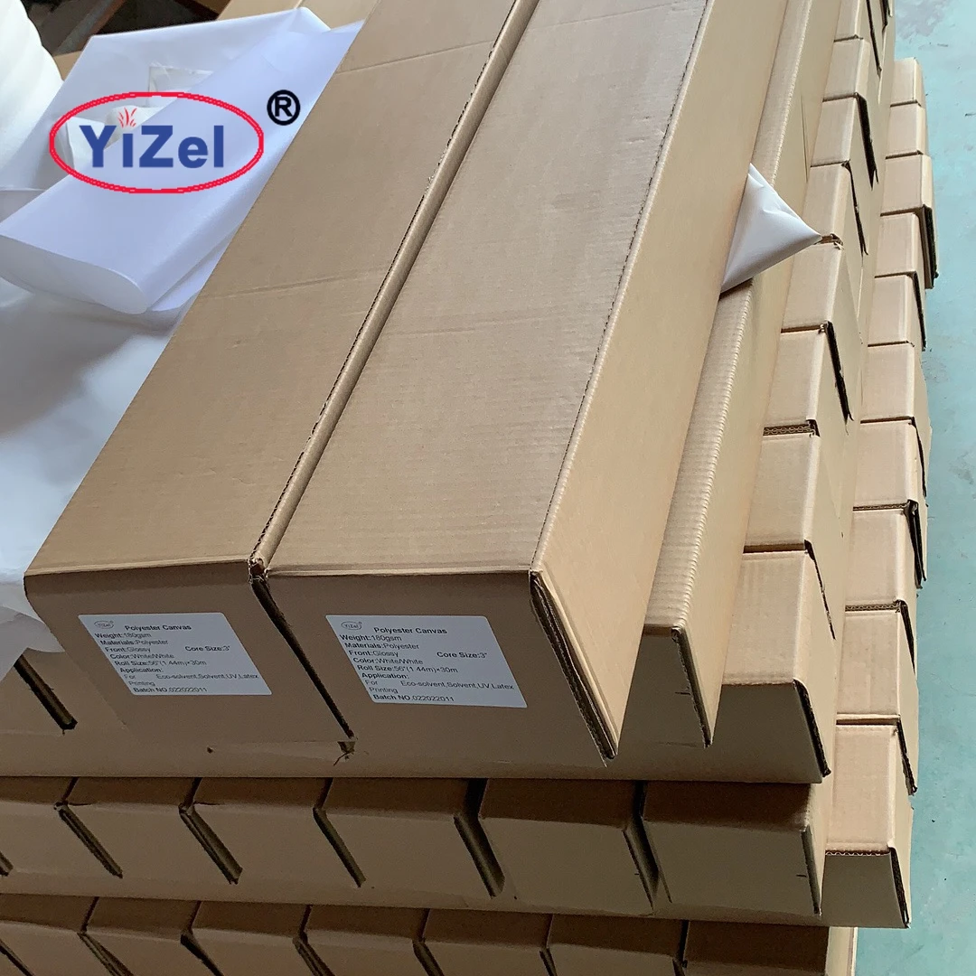 2024 лучшие продажи 1,27 м * 18 м/30 м Эко-растворитель 44 дюймов 260 г/м2 Чистый хлопок полиэстер холст рулон бумаги