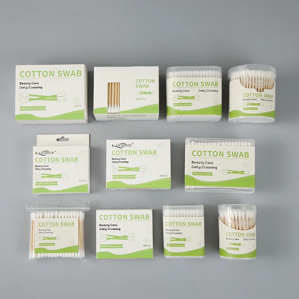 Biodegradable Q Tips Cotton Swab Bamboo Cotton Buds for Precise Makeup Application and Ear Care