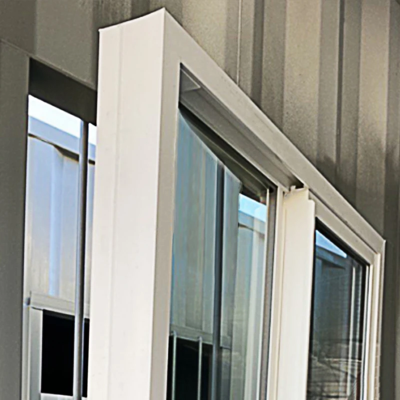 High quality 5+9A+5mm double tempered glass upvc frame sliding windows with mosquito net