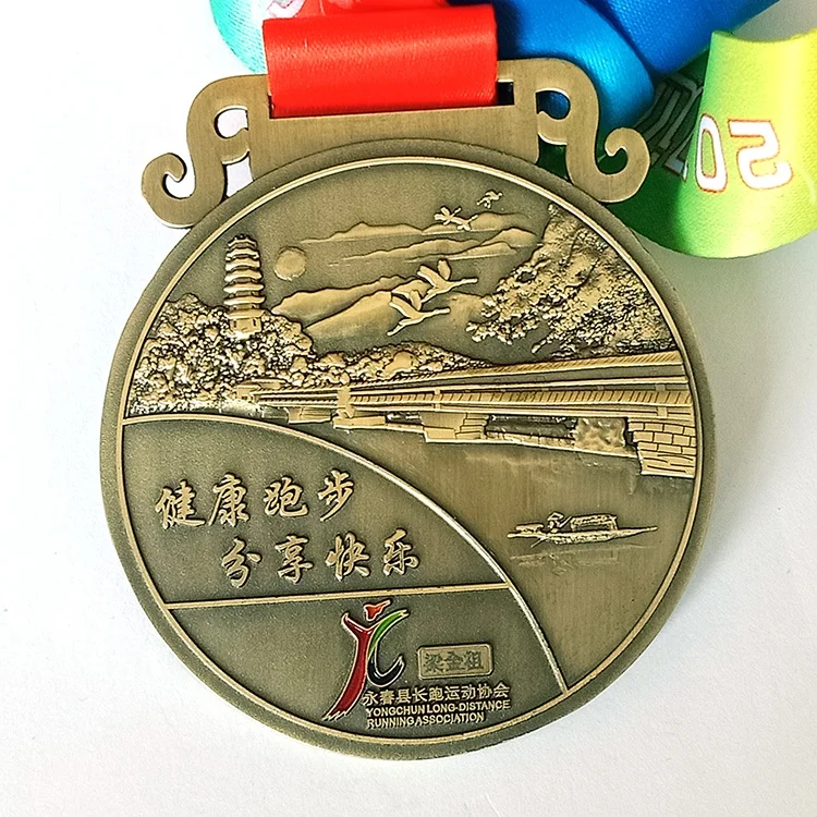 wholesale metal blank ribbon hanger Gold Silver Bronze Sports Medals Custom Medal