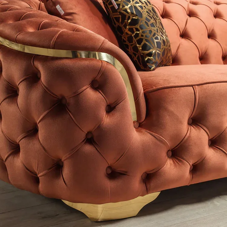 Luxury living room Modern design sofa, velvet soft bag export sofa, hotel luxury sofa