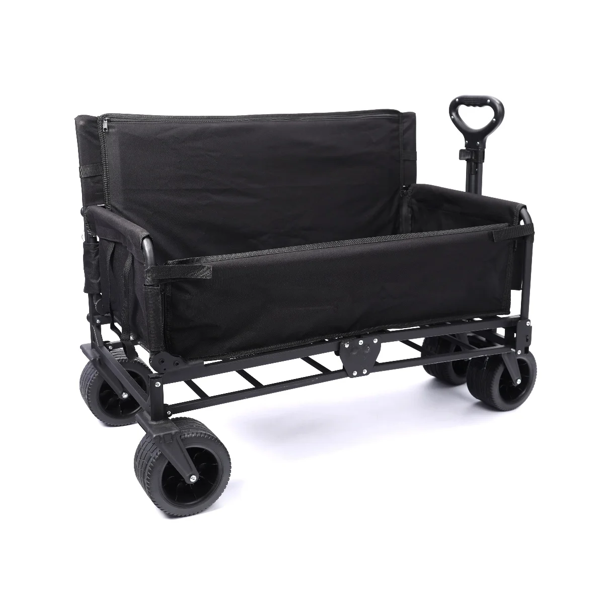 Multi function Sofa Bed Load luggage Wagon Cart Outdoor durable luxury custom logo kid utility camping trolley cart with 2 seat