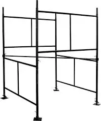 Andaimes Tubulares mobile powder coated painted steel frame scaffolding with platform  joint pins  wheels for Brasil and Mexico