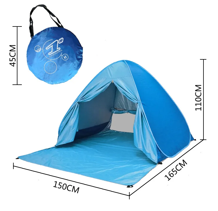 TOPIND Ultralight Waterproof Automatic Pop-Up Canopy Sun Protection Shelter Summer Instant Play Beach Camping Tent