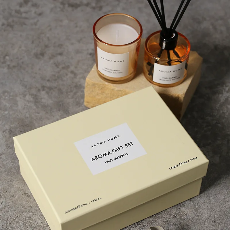 Customizable Luxury Aromatherapy Scented Candle Gift Set Home for Serene Gift Box Packaging Chinese New Year Gift Box Pillar