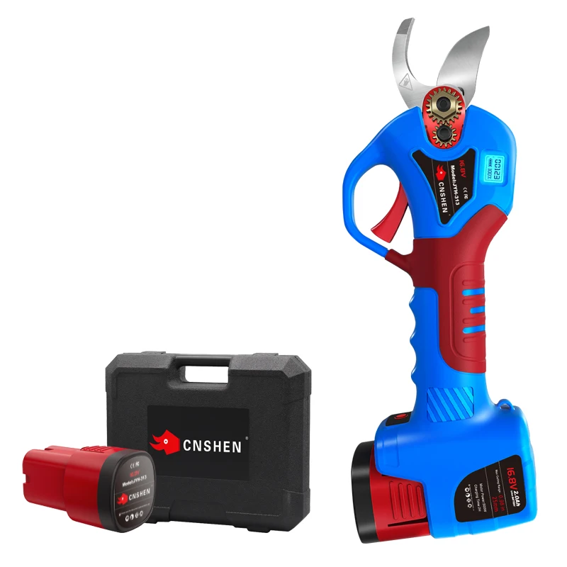 battery powered pruner 25mm scissor tree electric pruning shear with LED display and handguard