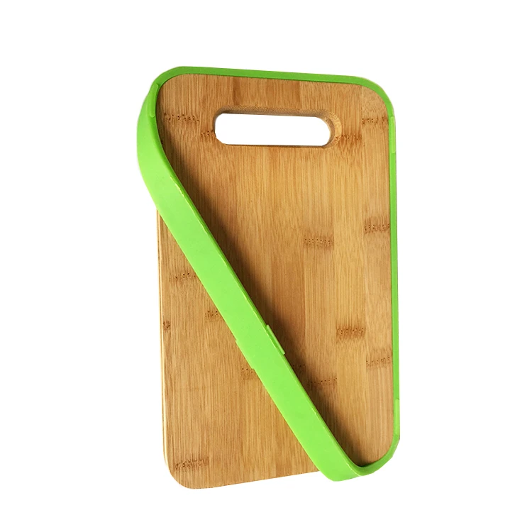 Eco Chopping Board Natural Health Custom Bamboo Cutting Boards  With Nonslip Silicone