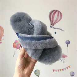 Low Prices Fur Fluffy Indoor Embroidery Cheap Sandals And Slippers For LadiesTransparent Open Toe Hotel Fur Slipper Custom Fur