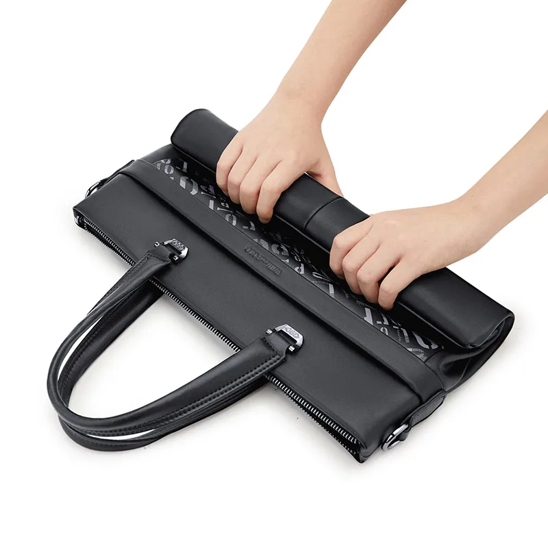 Williama POLO Men Laptop Bag Genuine Leather Computer Office Shoulder Bag Men Bag Handbag Cowhide leather Briefcase Fashion