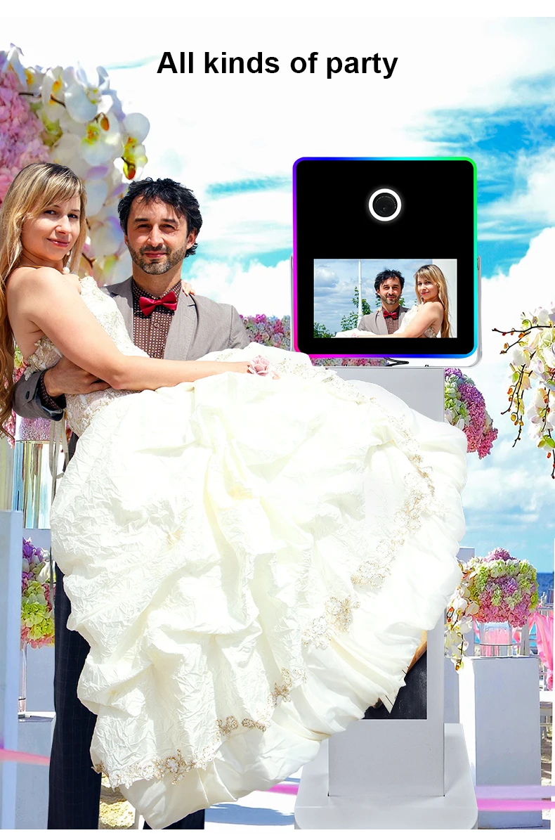 Hot Selling Dslr Photo Booth With High Resolution LCD Screen Display For High-End Events Include Easy Carry Hard Case