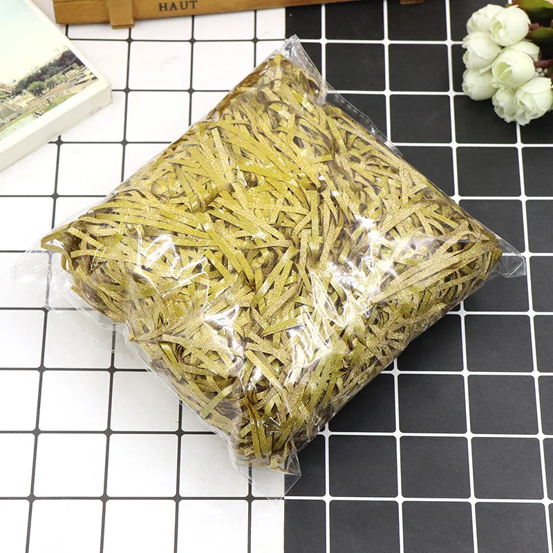 personalized eco friendly recyclable wholesale manufacturer hot sale crinkle shredded paper gift box filler raffia paper packing