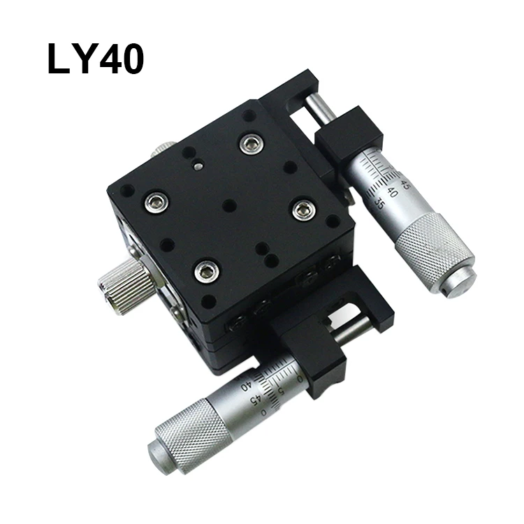 
High-precision Xy 2 Axis Linear Stage 40*40mm 2 Axis Optical Alignment Precision Manual Fine-tuning Mobile Sliding Table 