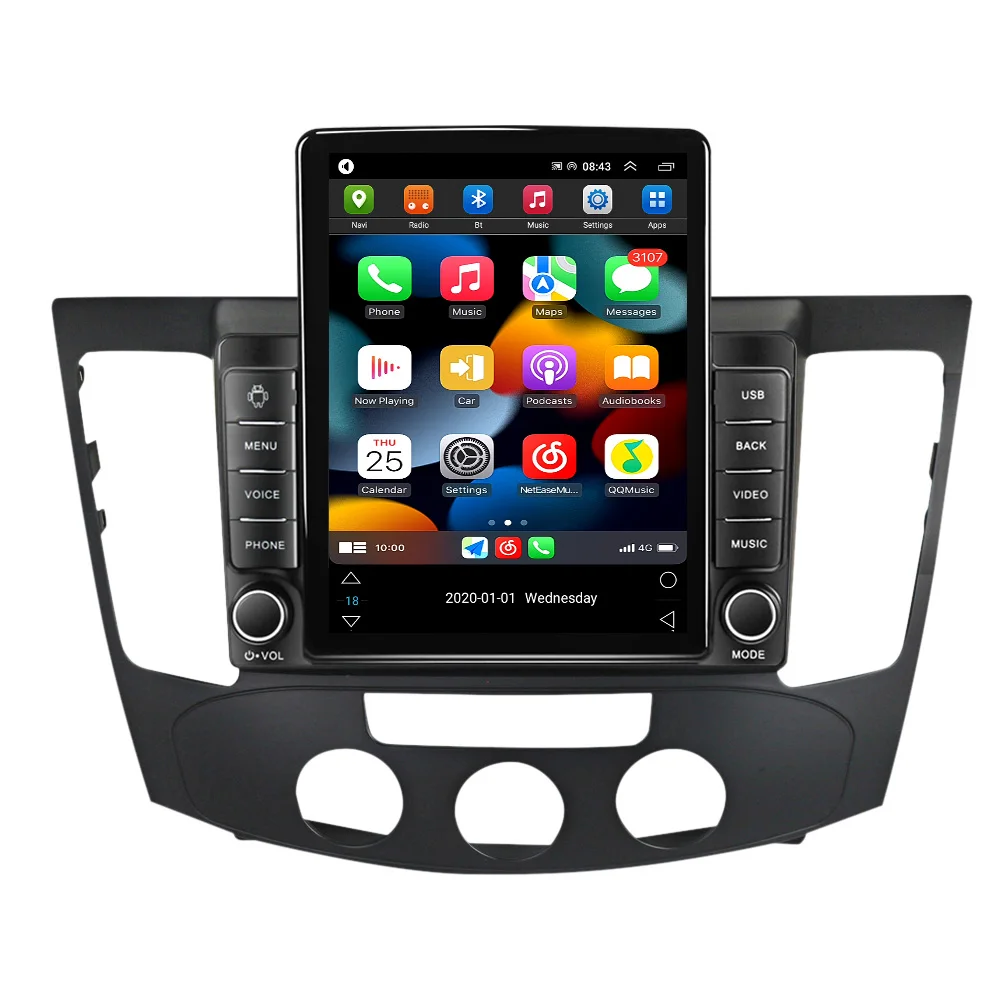 Navifly Tesla Style Android Car DVD Player For Hyundai Sonata NF 2009 Car Video 4G LTE IPS GPS Navigation Car Radio No DVD