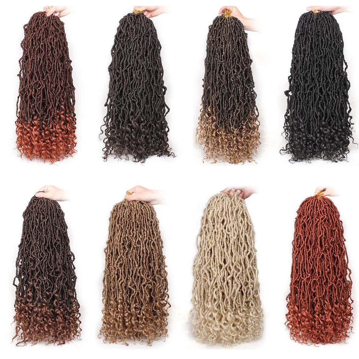 Soft Locs Handmade Dreadlocks Dreads Hair Extensions Synthetic Braiding Crochet For Afro Women Men Hair Ombre Faux Locs