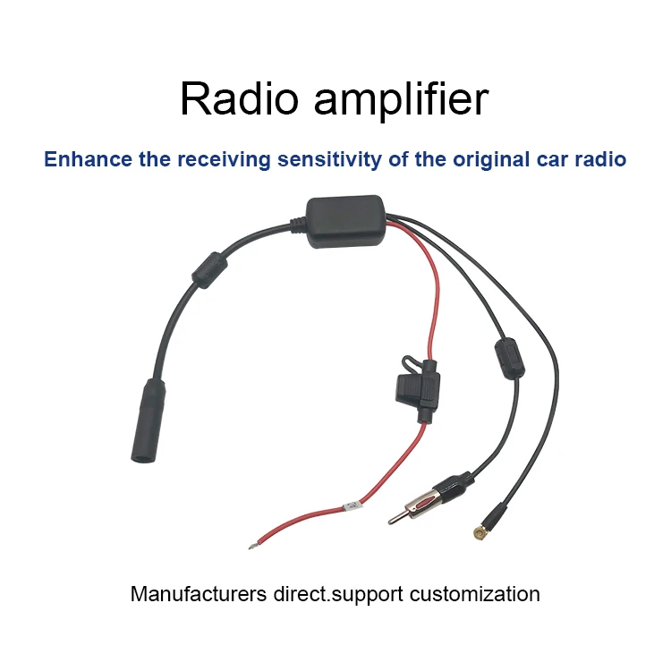  Универсальная автомобильная антенна DAB + FM разветвитель кабель цифровой радиоусилитель Сигнала Антенна усилитель сигнала 88-108