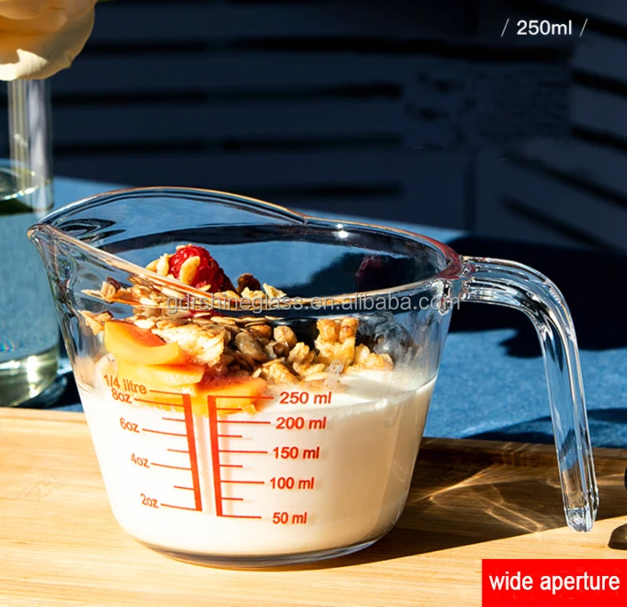  Microwave safe borosilicate glass measuring cups