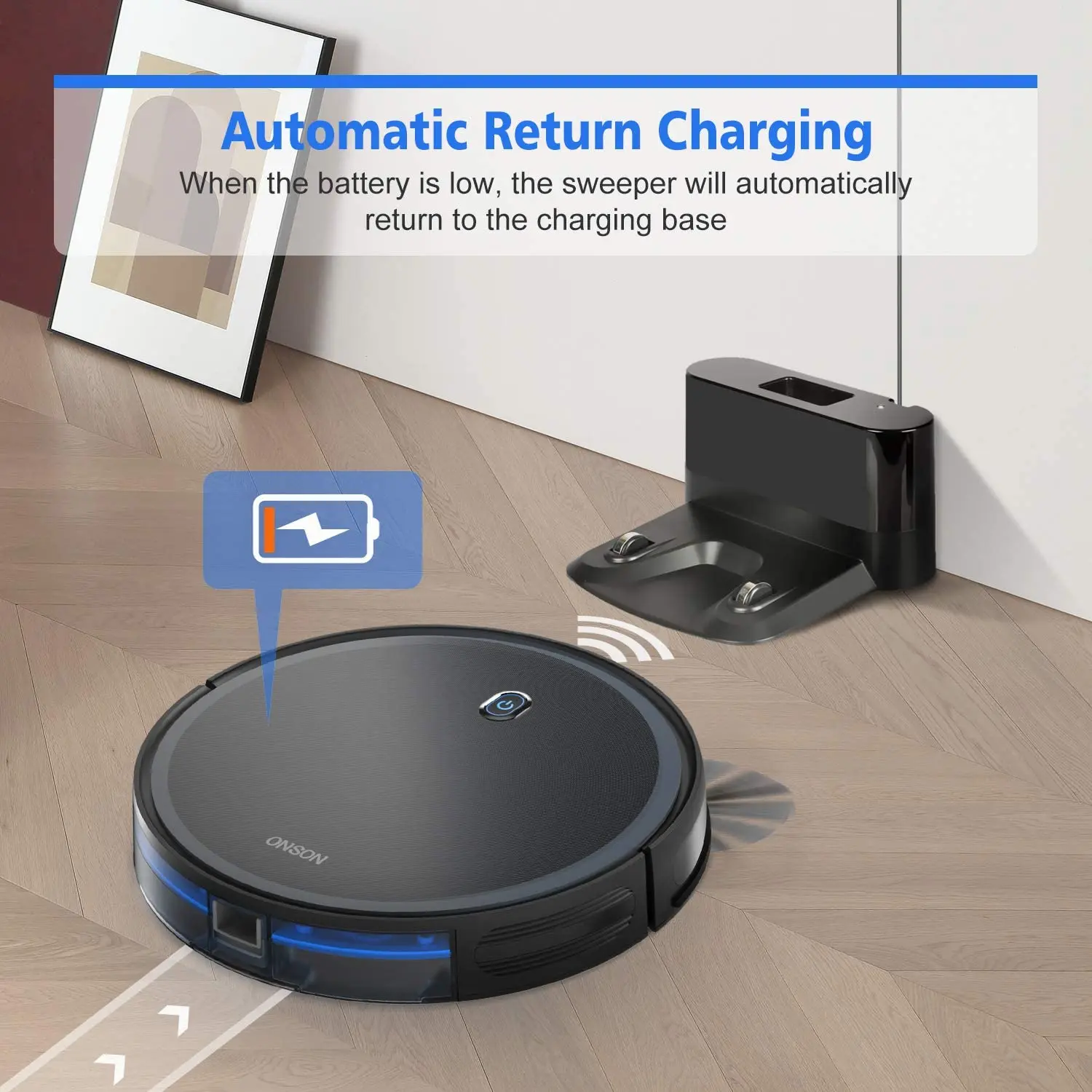 F007 US Warehouse Smart Vacuum Cleaner Slim Low Noise 1800Pa Intelligent Robot Vacuum Cleaner with Boundary Strip