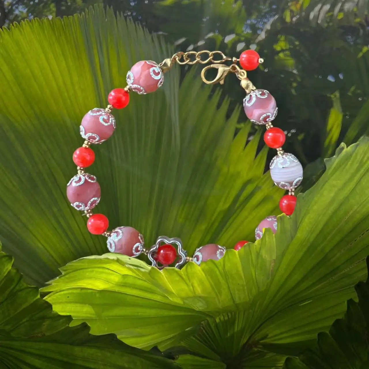 YZ Lucky Natural Stone Bracelet Wholesale Crystal Polish Ball Natural Jade Bracelet Beads Red Agate Gems Energy Bracelets