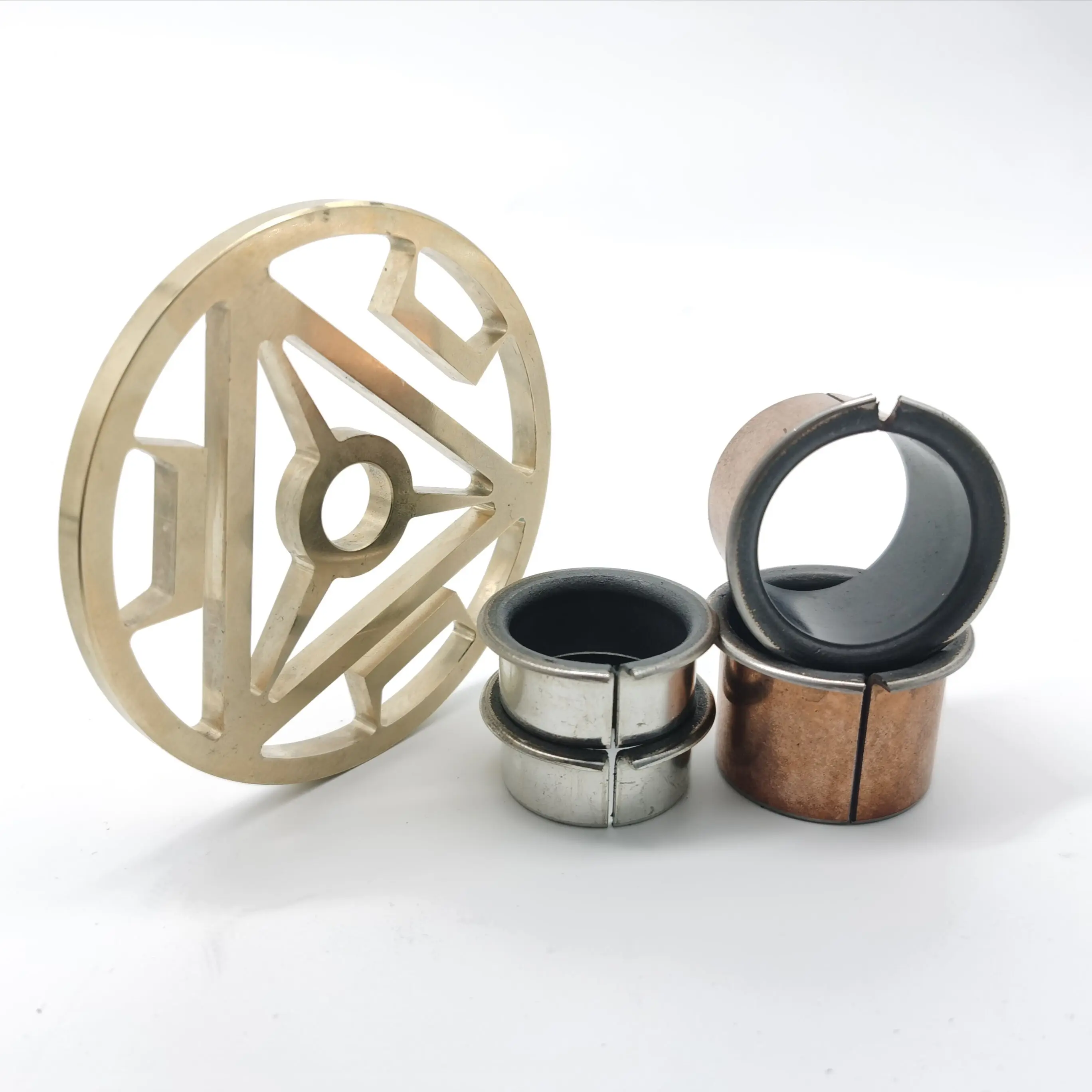 
SANLONG SF-1F PTFE Flanging Self-lubricating MPZF Composite Sleeve Bronze Bearing DU Oil Free Bushing Multi Layer LF bujes buje 