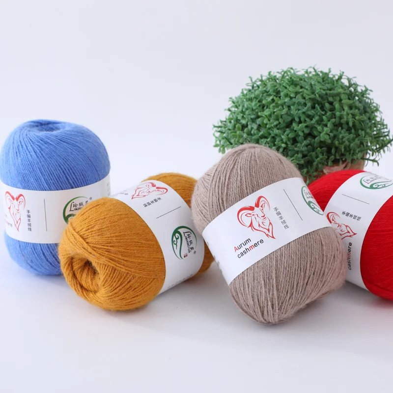 Super Soft Cashmere Blended Yarn 50g/24S/3Ply 100% Cashmere Wool Yarn For Hand Knitting