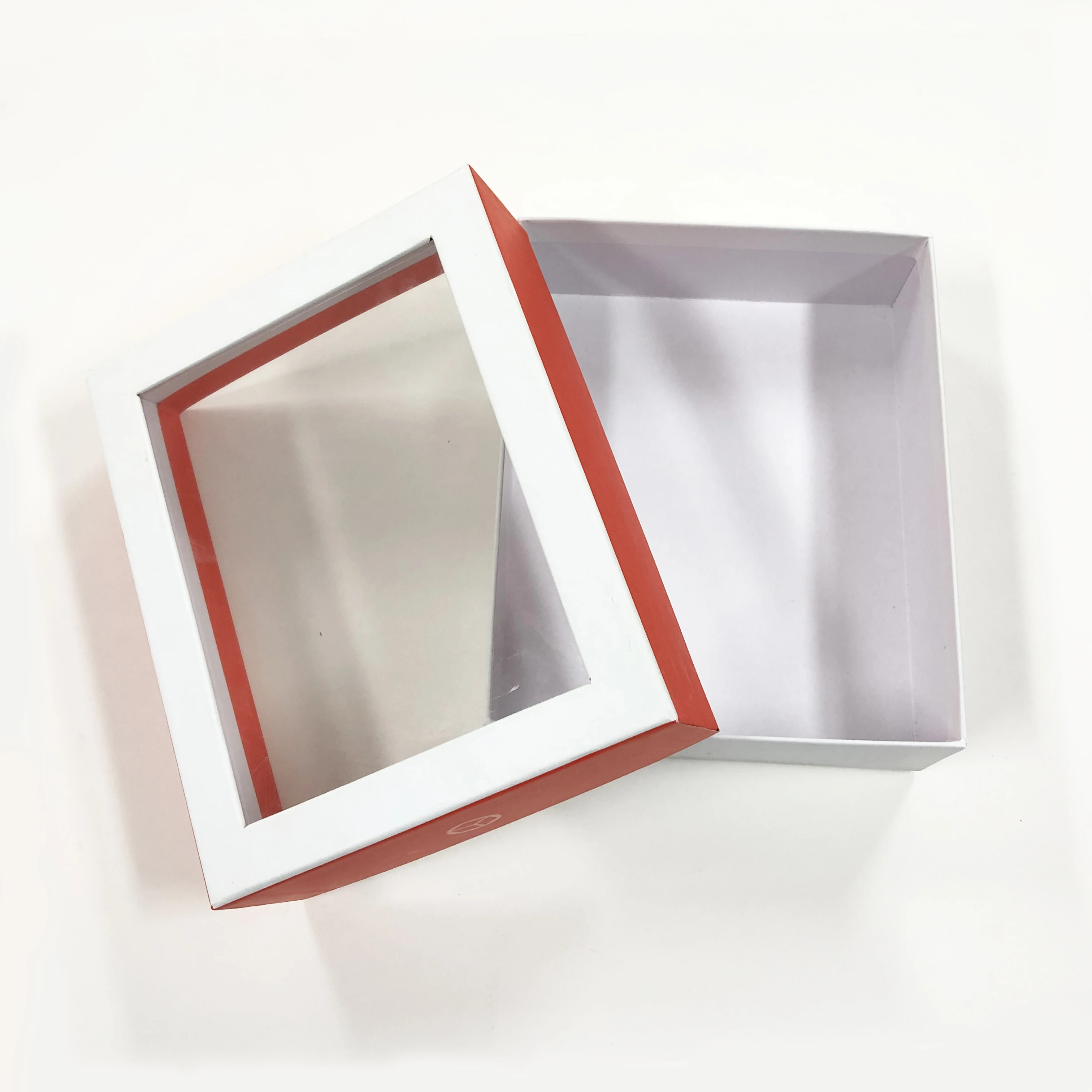 china supplier custom cheap window jewelry packaging paper box with transparent lid