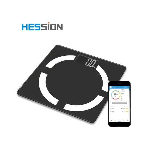 180kg/400lb digital bathroom scale with free app wireless smart body analyzer