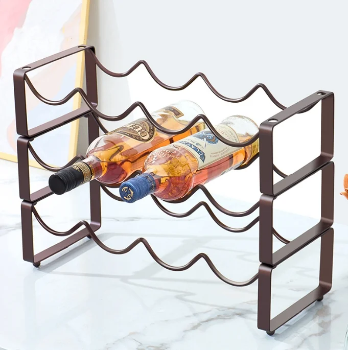 Wire Wine Bottle Rack Metal Wine Storage Organizer Cabinet Wine Bottle Holder