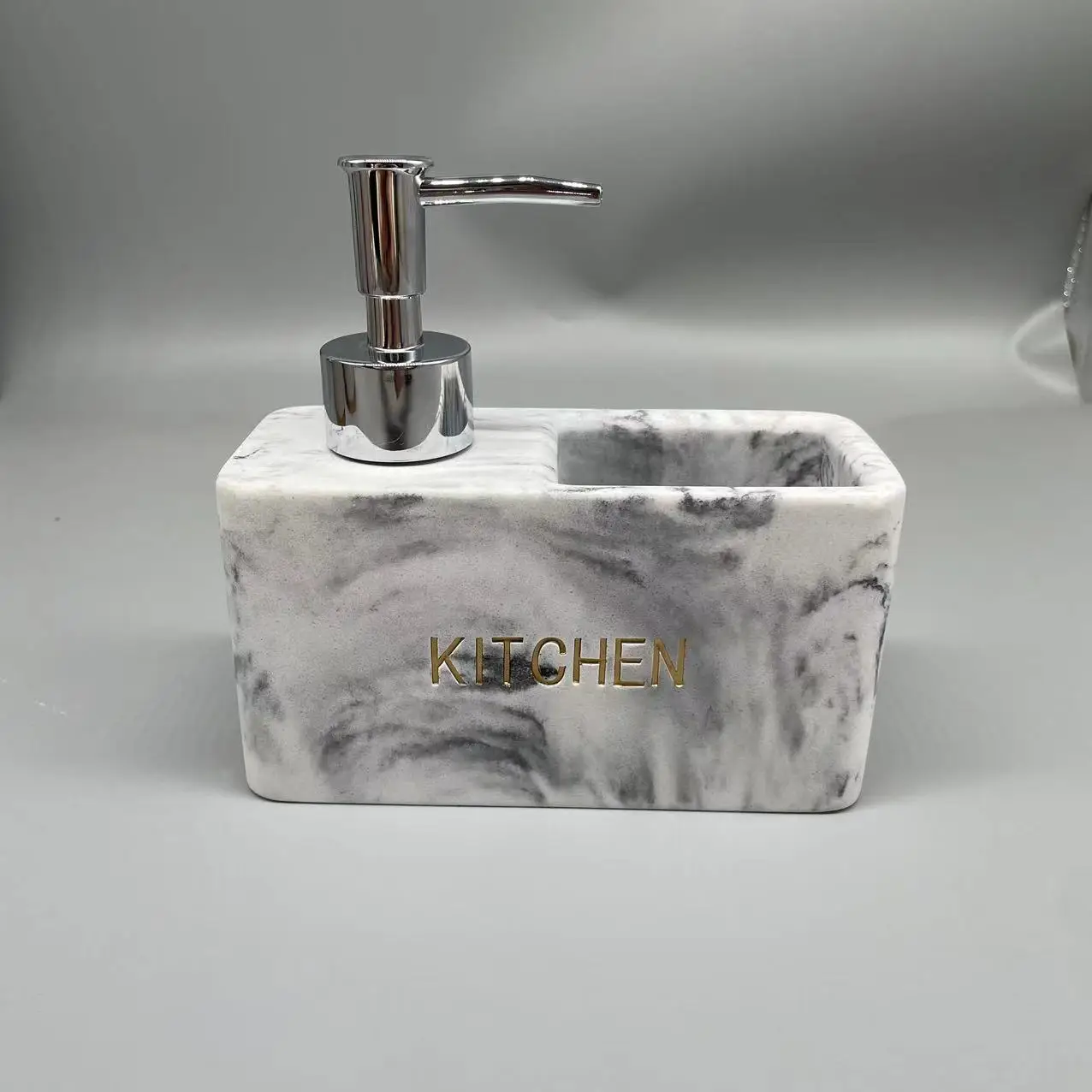 Modern Design Marble Resin Emulsion Bottle Soap Dispenser Multifunctional Liquid Pump Type for Bathroom Kitchen Toilet Use