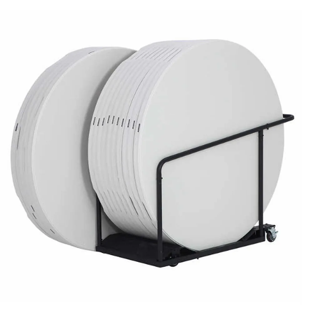 Heavy-Duty Plastic Folding Work Table with Integrated Power Strip professional plastic outdoor table and chair